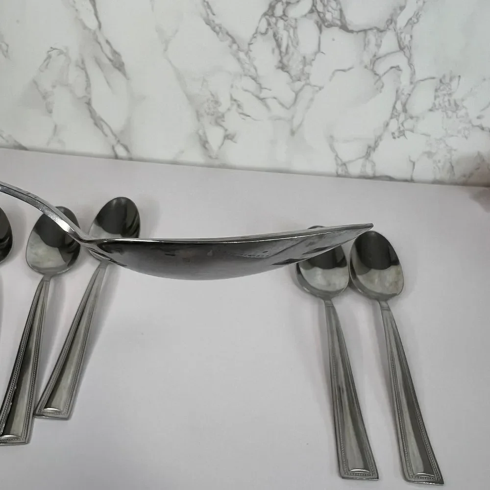 Set of 6 Pfaltzgraff Miranda Glossy Soup Spoons – 8